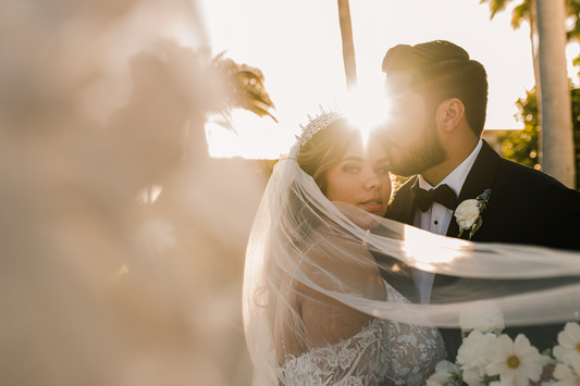 bride and groom beach wedding flowers